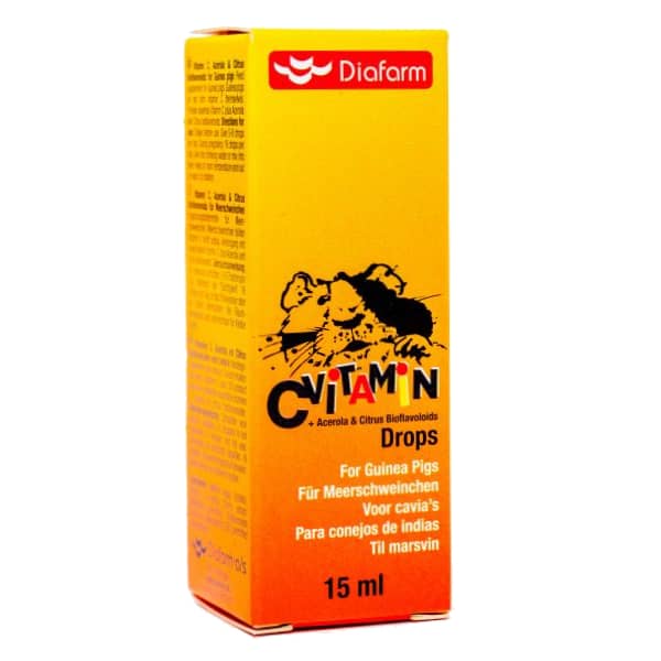 DIAFARM VITAMIN C GUINEA PIGS DROPS Vitamīns C jūras cūciņām 15ml